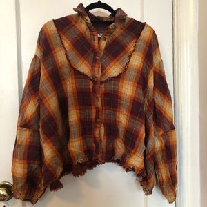 Orange Free People Flannel